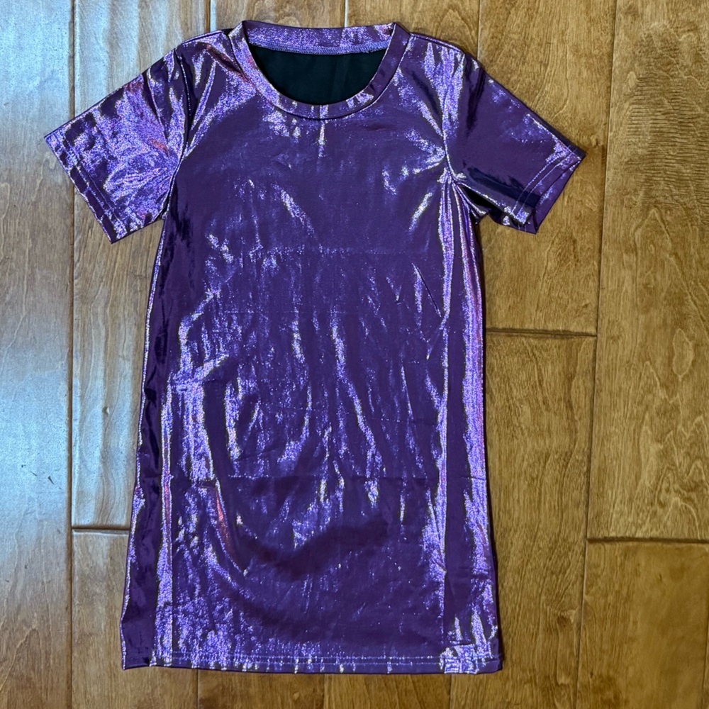 NWOT SHEIN size 7 Metallic Purple Dress